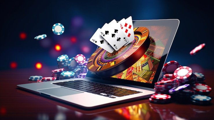 Tampilan reel permainan Galactic Gems dengan simbol kristal dan bintang